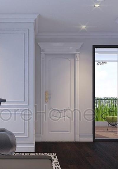  Cửa gỗ công nghiệp tân cổ điển tại biệt thự Vinhomes Thăng Long